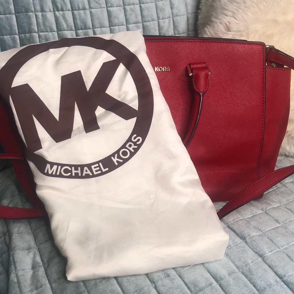 Michael Kors red shoulder bag